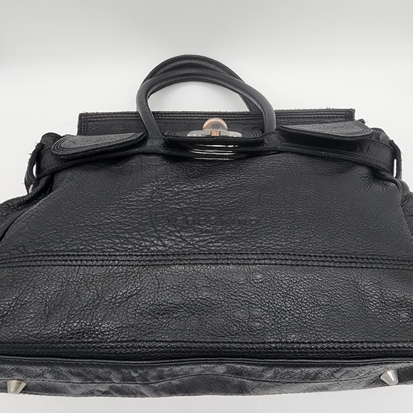 LIEBESKIND BERLIN Vintage Y2K Leather Black Handbag Satchel Large - Picture 10 of 16